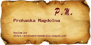 Prohaska Magdolna névjegykártya