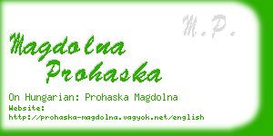 magdolna prohaska business card